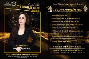 Master Thùy Vy cùng hội đồng ban giám khảo cuộc thi TT NAILS CUP 2022