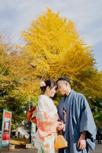 Ảnh cặp đôi mang Kimono được chụp bởi Khôi Nguyên