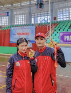 Ngô Thành Việt Long và chị Mỹ Giang cùng đạt huy chương Vàng Đại hội TDTT Tiền Giang 2022