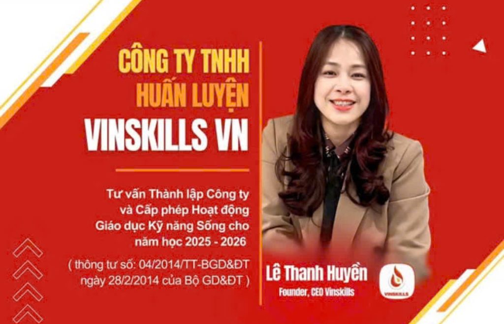 Chuyên gia Lê Thanh Huyền - Người sáng lập thương hiệu VINSKILLS