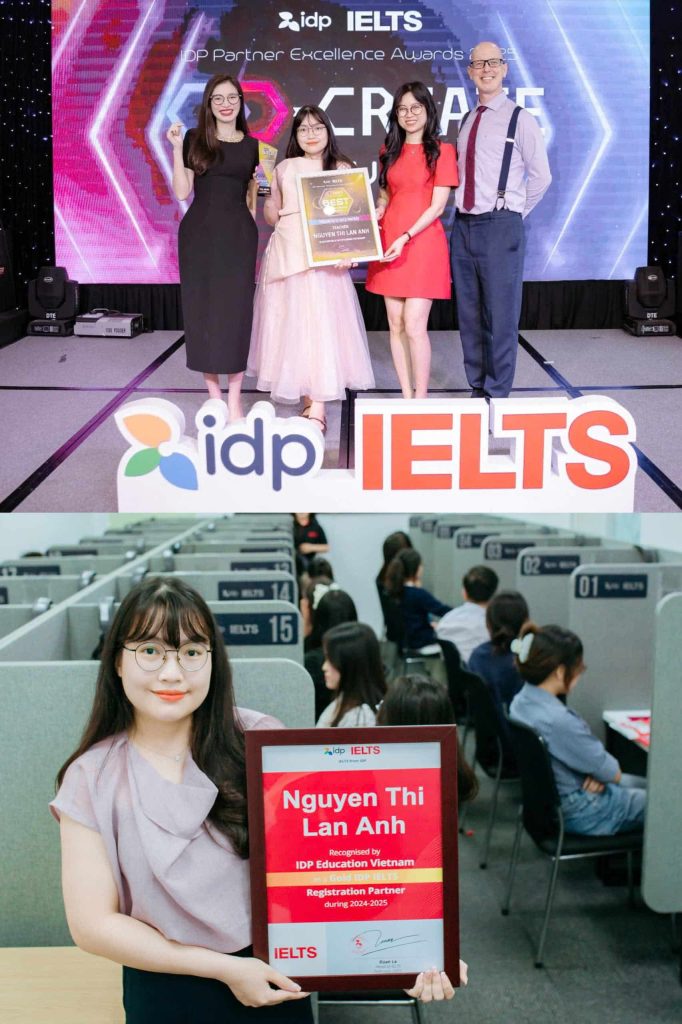 Lala IELTS được vinh danh là đối tác vàng xuất sắc nhất khu vực miền Trung của IELTS IDP