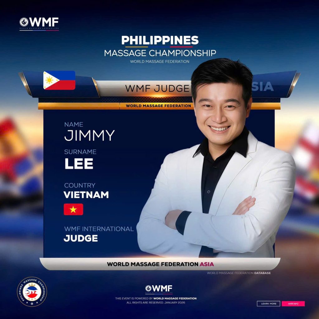 Chuyên gia trị liệu Jimmy Lee đảm nhiệm vai trò Ban Giám Khảo tại Philippine tháng 04 sắp tới - [Therapy expert Jimmy Lee will serve as a judge in the Philippines this coming April]