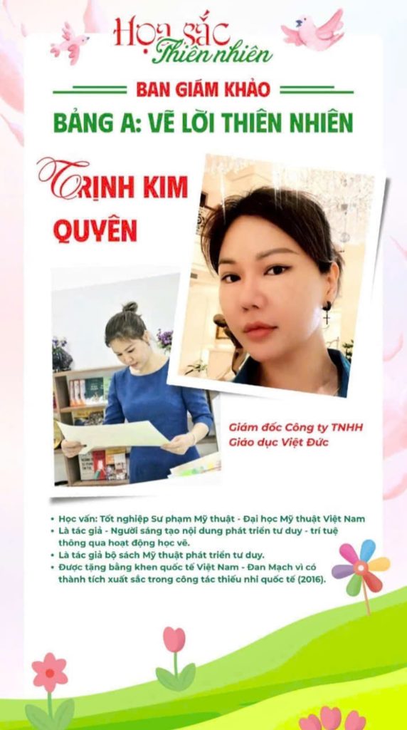 Chuyên gia Trịnh Kim Quyên - Người sáng lập hệ thống Trung tâm Mỹ thuật ứng dụng phát triển tư duy The Colour Art
