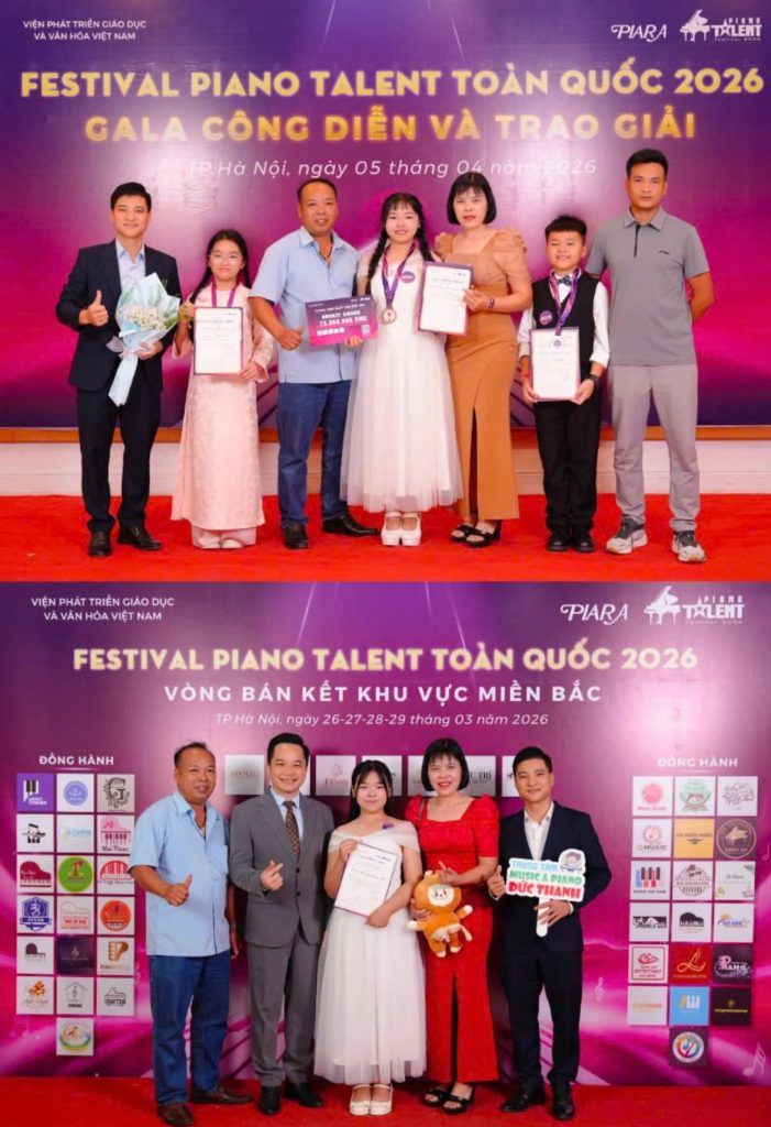Học viên Trung tâm Piano Đức Thanh tự tin tỏa sáng tại Festival Piano Toàn quốc 2026